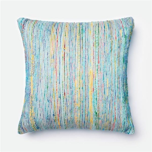 Loloi Rugs Loloi Rugs P053P0242BBMLPIL3 22 x 22 in. Decorative Pillow Cover - Blue & Multi P053P0242BBMLPIL3